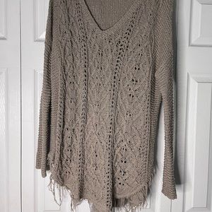 Free People Frayed Sweater